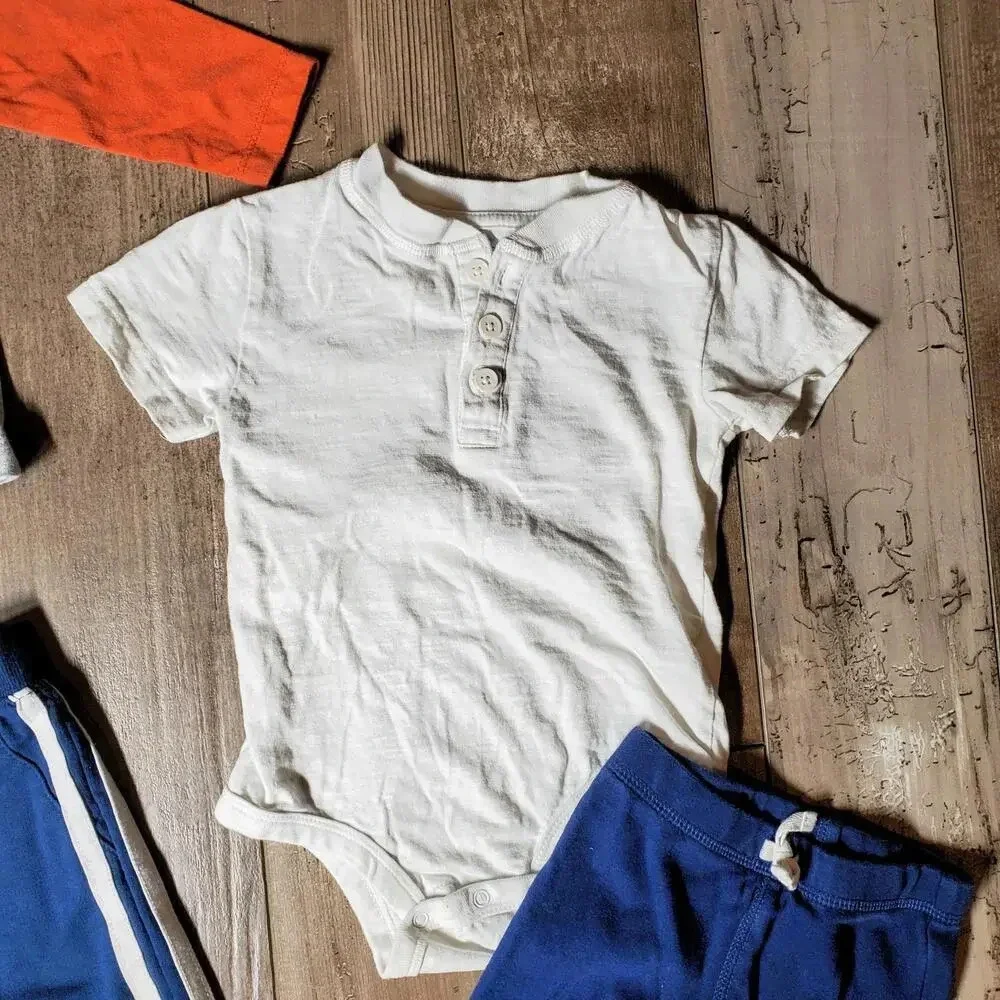 Baby Boy Size 12m 6-piece Athletic Casual Activewear Clothing Bundle EUC